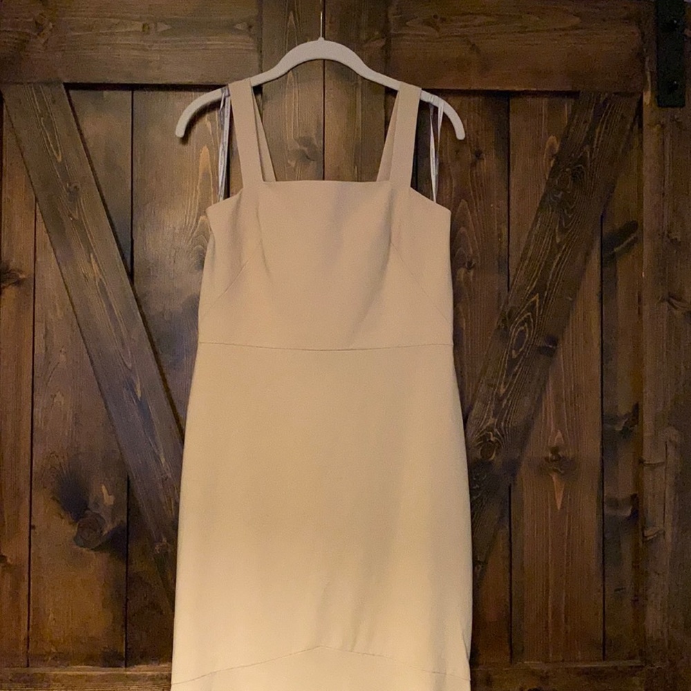 Monique lhuillier formal dress in champagne